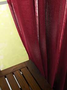Rèm Sheer một tấm trơn - Đỏ - Xem 5