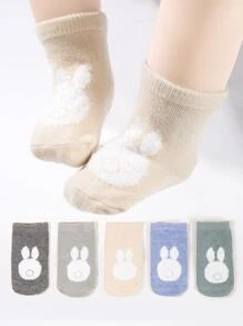 Neonato 5 paia Calzini modello coniglio