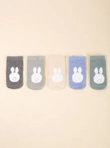 Neonato 5 paia Calzini modello coniglio