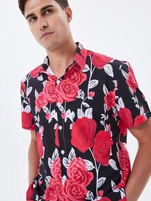 男士印花前排扣襯衫 - 彩色 - 查看 5