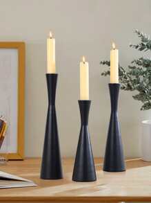 3pcs Metal Candle Holder - Black - View 2