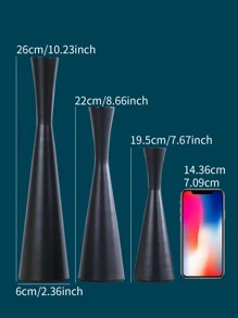 3pcs Metal Candle Holder - Black - View 9