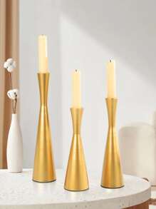 3pcs Metal Candle Holder - Gold - View 3