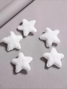5个星形装饰发夹，街头风发饰，发卡，发夹，爪夹，发爪，学习用品，冬季，头部饰品，发夹，夏季，假日，旅行，节日，生日 - 白色 - 查看 2