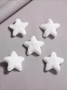 5个星形装饰发夹，街头风发饰，发卡，发夹，爪夹，发爪，学习用品，冬季，头部饰品，发夹，夏季，假日，旅行，节日，生日 - 白色 - 查看 4