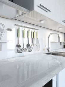 1 cuộn miếng dán bếp bằng PVC chống thấm nước, giấy dán tường dày họa tiết đá cẩm thạch xám nhạt, miếng dán tường chống dầu bếp nhà bếp, miếng dán, decal dán tường, decal vinyl trang trí nhà cửa, vật dụng trang trí mùa xuân làm mới ngôi nhà của bạn, miếng dán trang trí lễ hội quà tặng sinh nhật tốt nghiệp - Nhiều màu - Xem 4