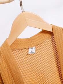 小男童素色外套和短褲不帶T恤 - 芥末黃 - 查看 7