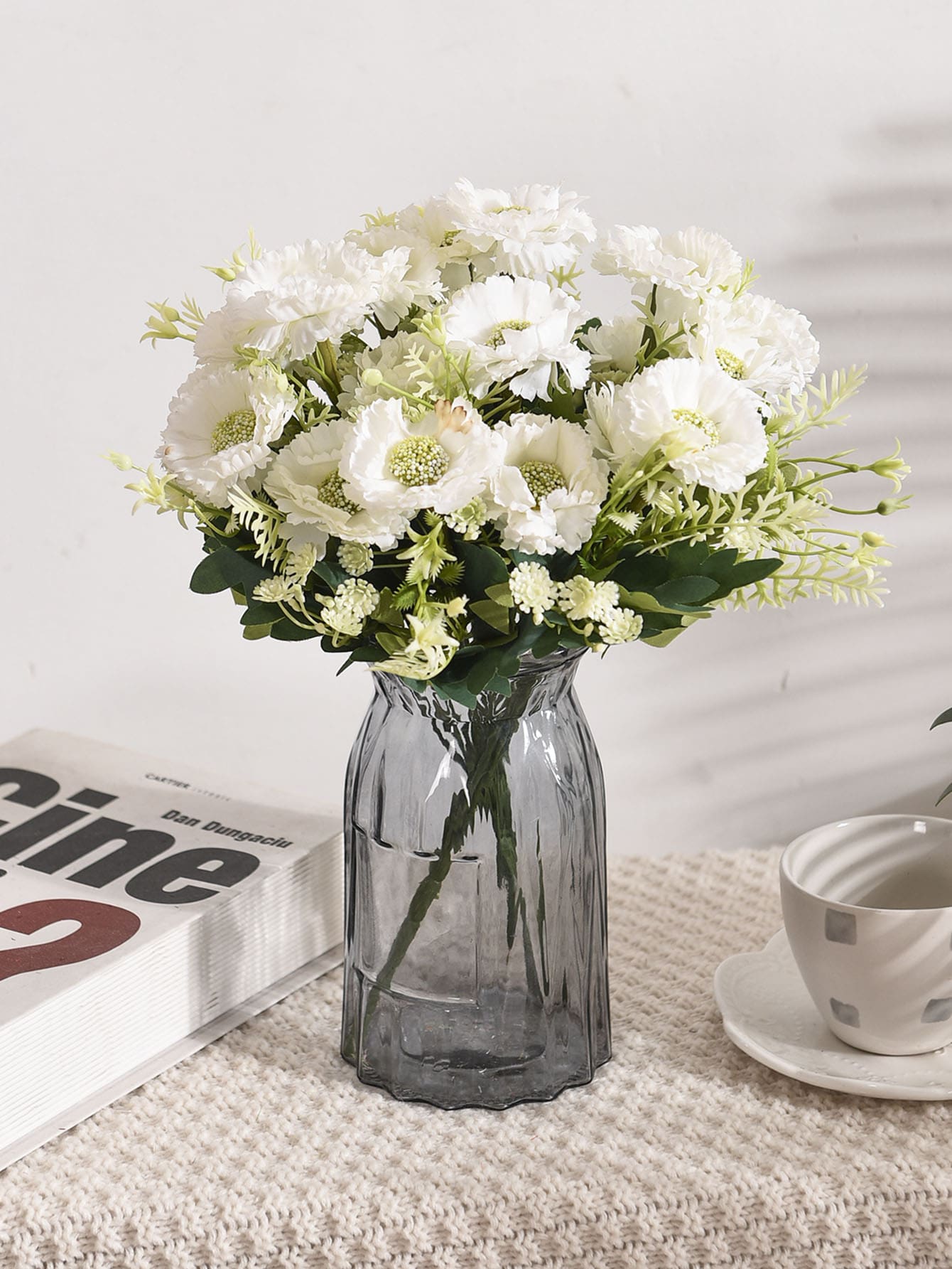 1pc Artificial Bouquet - White - View 1