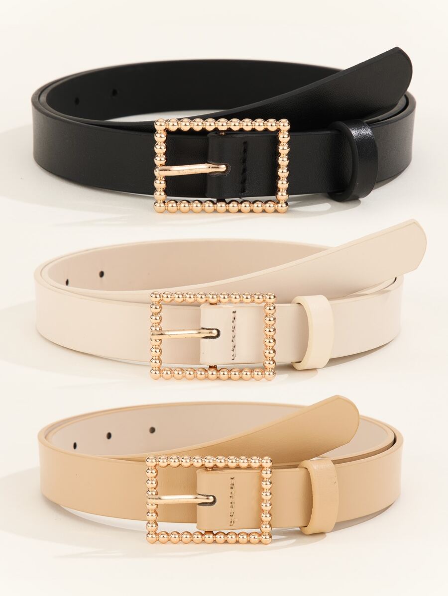 Thắt lưng khóa vuông 3 cái - Nhiều màu - Xem 1