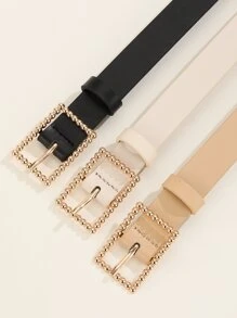 Thắt lưng khóa vuông 3 cái - Nhiều màu - Xem 4