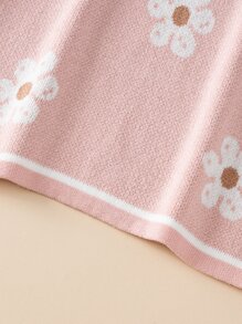 Baby Floral Pattern Tank Jumper Dress - Baby Pink - View 4