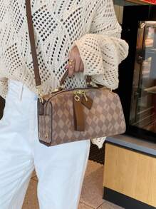 Geometric & Letter Pattern Square Bag - Multicolor - View 1