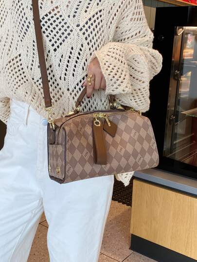 幾何和字母圖案方包