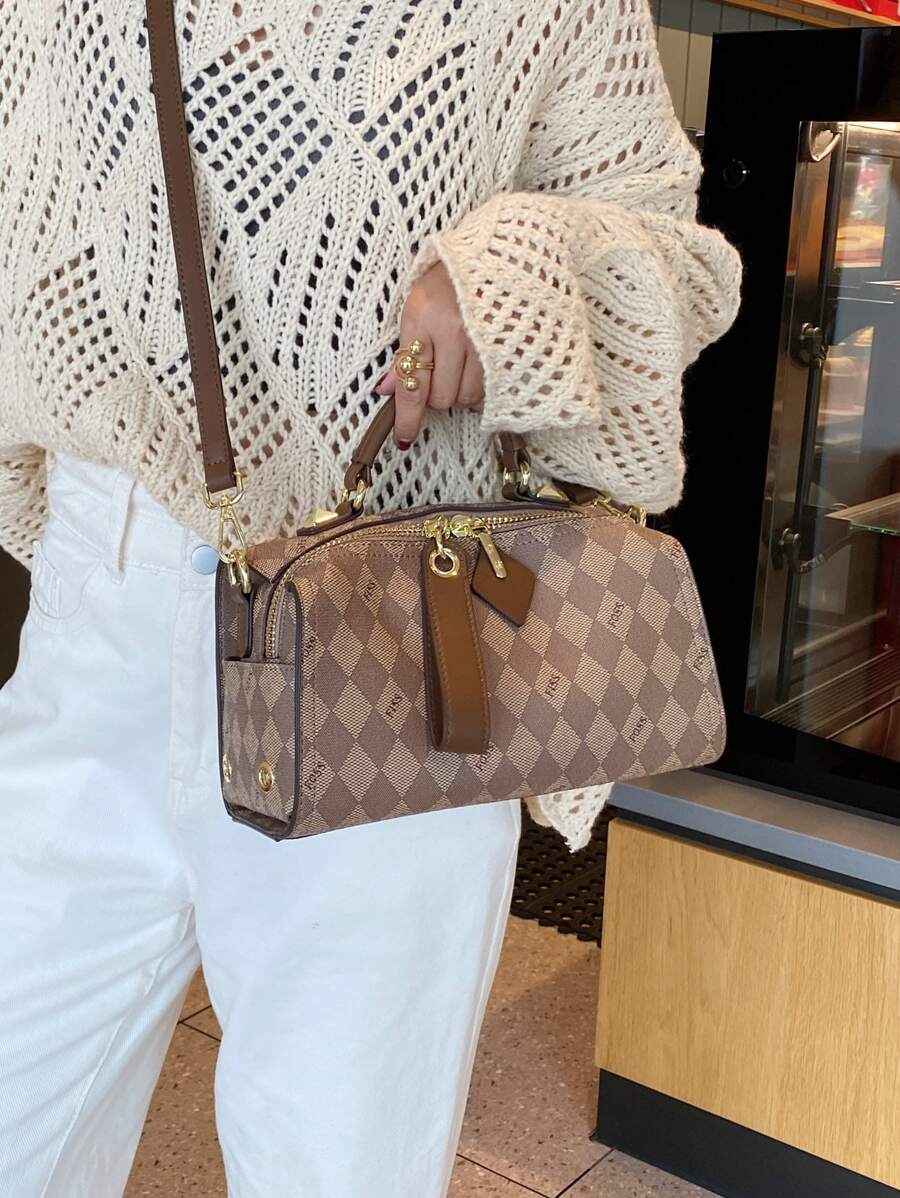 Geometric & Letter Pattern Square Bag - Multicolor - View 1