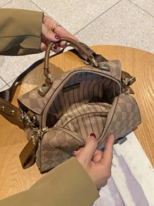 Geometric & Letter Pattern Square Bag - Multicolor - View 6