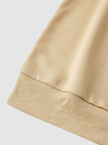 Manfinity Men Bear And Letter Graphic Sweatshirt - Apricot - View 3