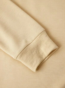 Manfinity Men Bear And Letter Graphic Sweatshirt - Apricot - View 4