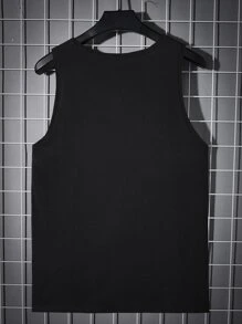 Manfinity RebelGame Men Cotton Floral Print Tank Top - Black - View 2
