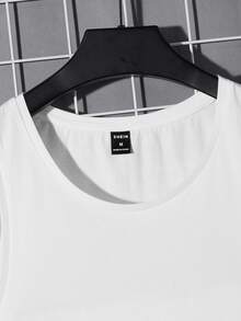 GENTILAND 男士棉字母圖案背心上衣