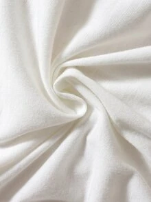 Niñas Vestido con bordado con ojal bajo con fruncido - Blanco - Ver 4