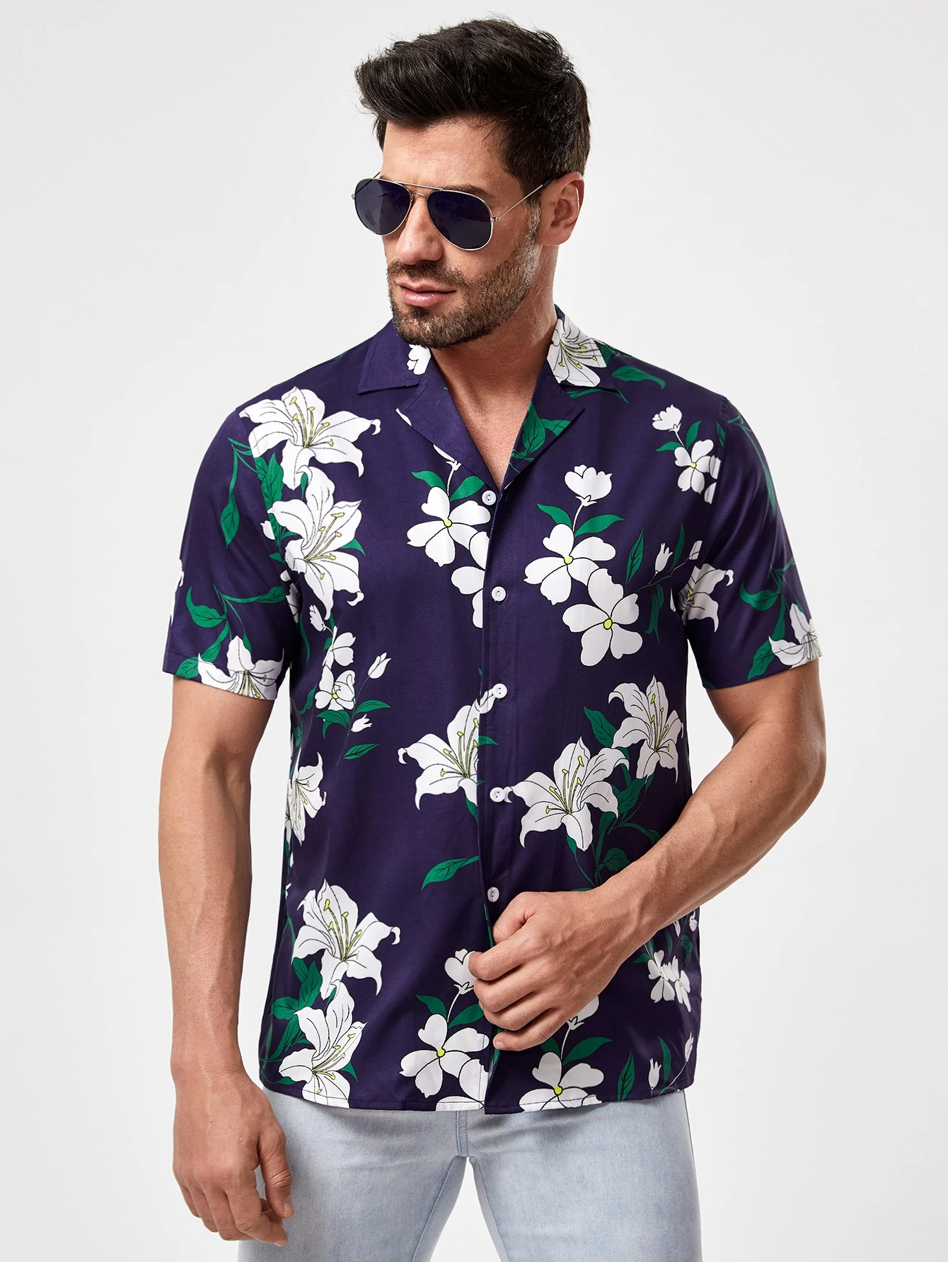 Estampado Floral Shein Camisetas Hombre Shein Camisa Hombre