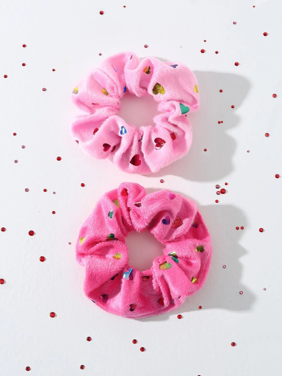 2 piezas Coletero con patrón de corazón - Rosa - Ver 1