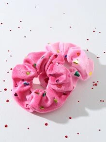 2 piezas Coletero con patrón de corazón - Rosa - Ver 2