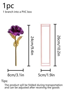 1 bông hoa hồng vĩnh cửu nhiều màu sắc chân thực (kèm hộp trong suốt), lựa chọn hoàn hảo cho ngày lễ tình nhân, ngày của mẹ, kỷ niệm, sinh nhật, đám cưới, đồ trang trí nhà đa năng, lý tưởng cho lễ tạ ơn - Nhiều màu - Xem 3