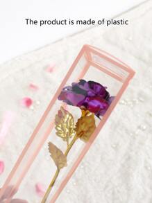 1 bông hoa hồng vĩnh cửu nhiều màu sắc chân thực (kèm hộp trong suốt), lựa chọn hoàn hảo cho ngày lễ tình nhân, ngày của mẹ, kỷ niệm, sinh nhật, đám cưới, đồ trang trí nhà đa năng, lý tưởng cho lễ tạ ơn - Nhiều màu - Xem 4