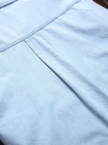 Manfinity Men Plus Dual Pocket Denim Shirt Without Tee - Light Wash - View 3