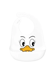 1入組嬰兒鴨子圖案圍兜 - 白色 - 查看 1