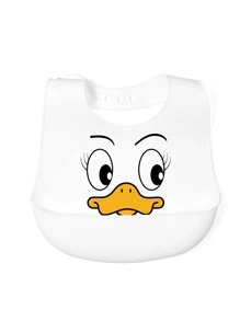 1入組嬰兒鴨子圖案圍兜 - 白色 - 查看 5