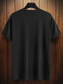 Manfinity Men Japanese Letter & Wave Print Tee - Black - View 2