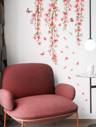1入組花卉圖案牆貼