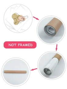 3pcs Abstract Figure Graphic Unframed Painting - Multicolor - View 5