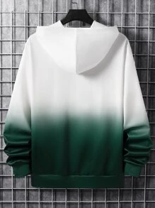 Manfinity EMRG Men Ombre Slogan Graphic Drawstring Hoodie - Multicolor - View 2