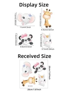 1 pieza Pegatina de pared con interruptor de patrón de animal de dibujos animados, pegatinas, vinilos decorativos para decoración del hogar, artículos de decoración de primavera para refrescar tu hogar, pegatinas de decoración de ramas, regalos de cumpleaños y graduación - Multicolor - Ver 3