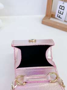 Cặp sách Trẻ em Nơ Bướm Ngọc trai màu trơn - Hồng - Xem 4