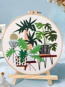 1 set Bordado a mano planta de color al azar - Multicolor - Ver 2