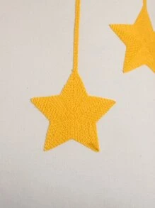 1入組月亮和星星刺繡靠墊套不附帶墊芯 - 彩色 - 查看 6