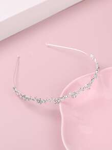 Chicas Diadema con diseño de diamante de imitación - Plateado - Ver 7