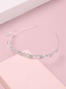 Chicas Diadema con diseño de diamante de imitación - Plateado - Ver 8