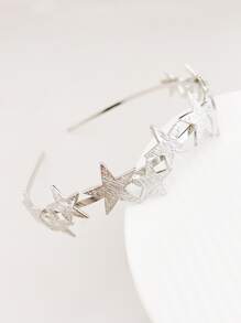 băng đô nữ trang trí ngôi sao thời trang đa năng, để trang trí - Bạc - Xem 4