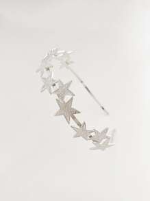 băng đô nữ trang trí ngôi sao thời trang đa năng, để trang trí - Bạc - Xem 5