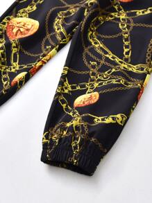 Toddler Boys Chain Print Trousers - Black - View 3