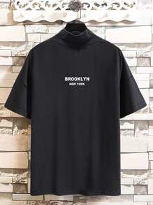 Manfinity Homme Áo thun & Áo lót Nam Lá thư Giải trí - màu đen - Xem 3