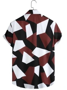 Manfinity Men Geo Print Shirt Without Tee - Multicolor - View 2