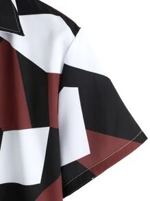 Manfinity Men Geo Print Shirt Without Tee - Multicolor - View 3