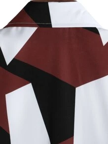 Manfinity Men Geo Print Shirt Without Tee - Multicolor - View 4