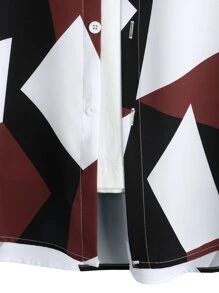 Manfinity Men Geo Print Shirt Without Tee - Multicolor - View 5